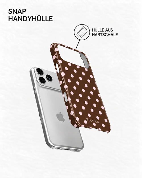Chocolate Pink Polka Dots – Glänzende Snap-Hartschale