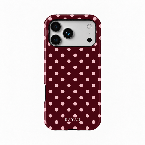 Bordeaux Dot iPhone-Handyhülle – Rückansicht